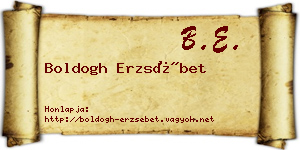 Boldogh Erzsébet névjegykártya